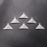 6pcslot silver plated pyramid charm metal pendants diy necklaces bracelets jewelry handicraft accessories 3221mm p436