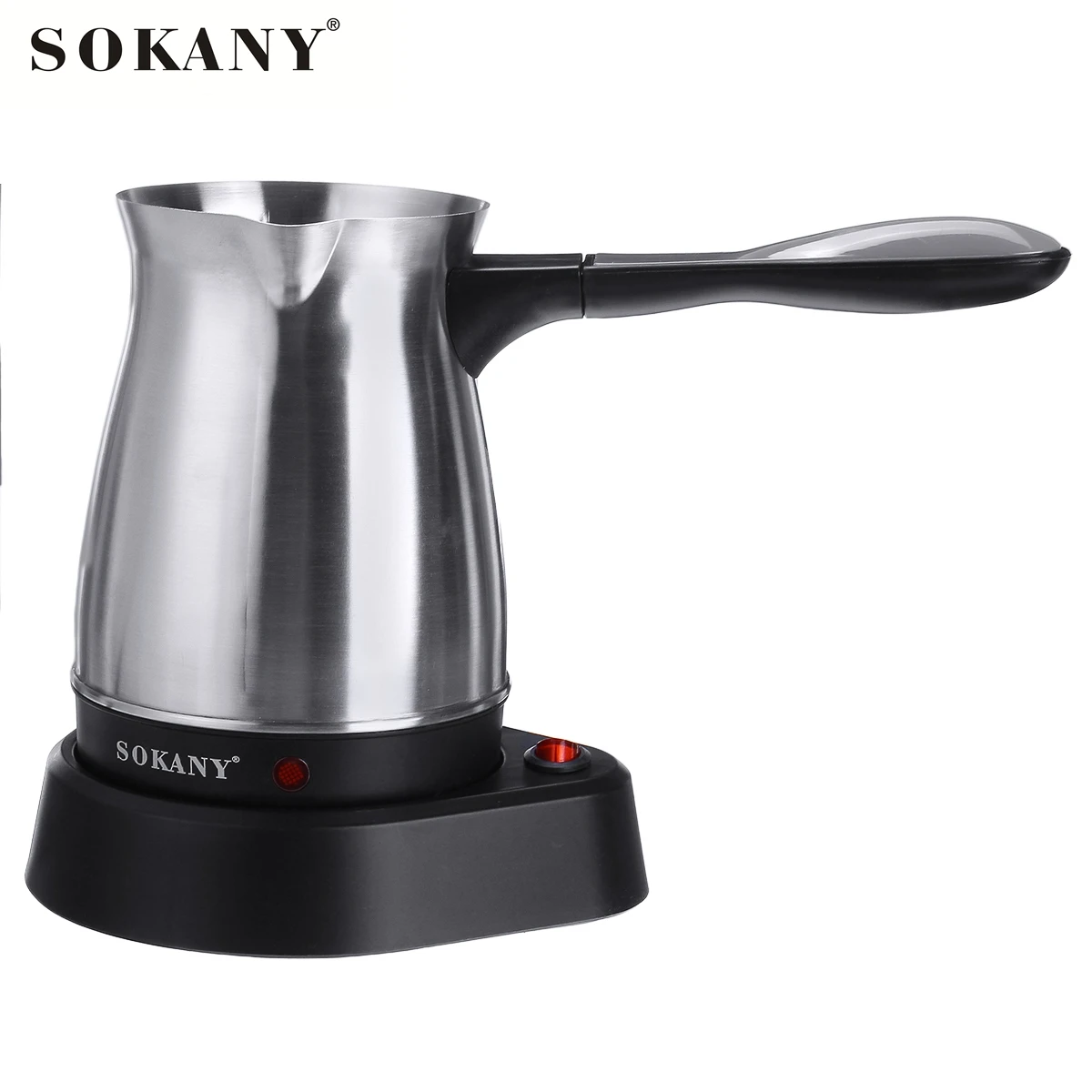 

SOKANY SK-214 500ml Stainless Steel Coffee Machine Greek Turkish Coffee Maker Portable Waterproof Electric Hot Boiled Pot Home