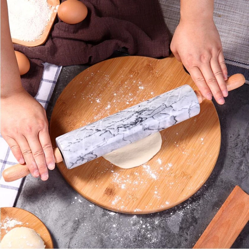 

Bakery Accessories Rolling Pin Pizza Cake Tools Wooden Non Stick Roller Baking Rolling Pin Rodillo Cocina Home Bakeware DB60GM