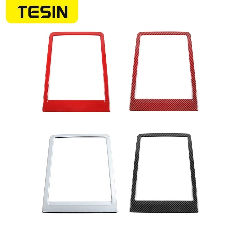 

TESIN Center Console Storage Box Decorative Frame Sticker Cover for Ford F150 2015 2016 2017 2018 2019 2020 Car Interior Styling
