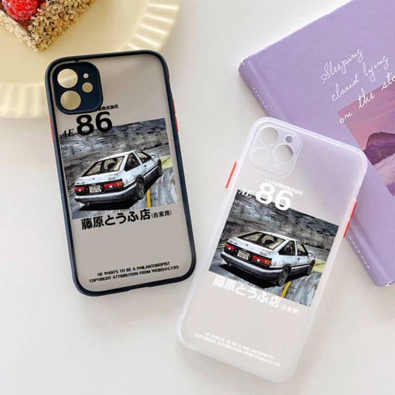 

Japan Anime Initial D AE86 Tail Light Posters Phone Case Transparent Soft For iphone 13 Pro 6 6s 7 8 Plus 12 11 Mini X XS XR Max