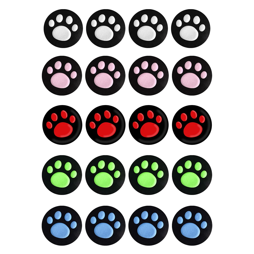

4Pcs Cat Paw Controller Thumb Grips Analog Silicone Sitck Caps Joystick Thumb Grip Cover Case Soft Analog for Xbox One 360