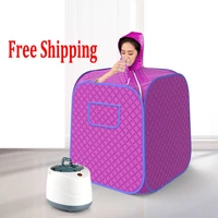 healthy steam sauna portable spa room home beneficial full body slimming folding detox therapy steaming sauna cabin 2 person