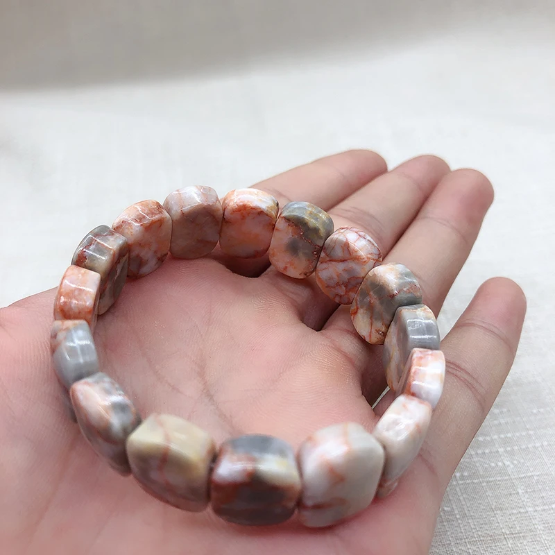 

Wholesale Cinnabar Raw Stone Natural Crystal Bracelet Exquisite Hand Row For Women Boys Gift Wrist Crystal Fashion Jewelry