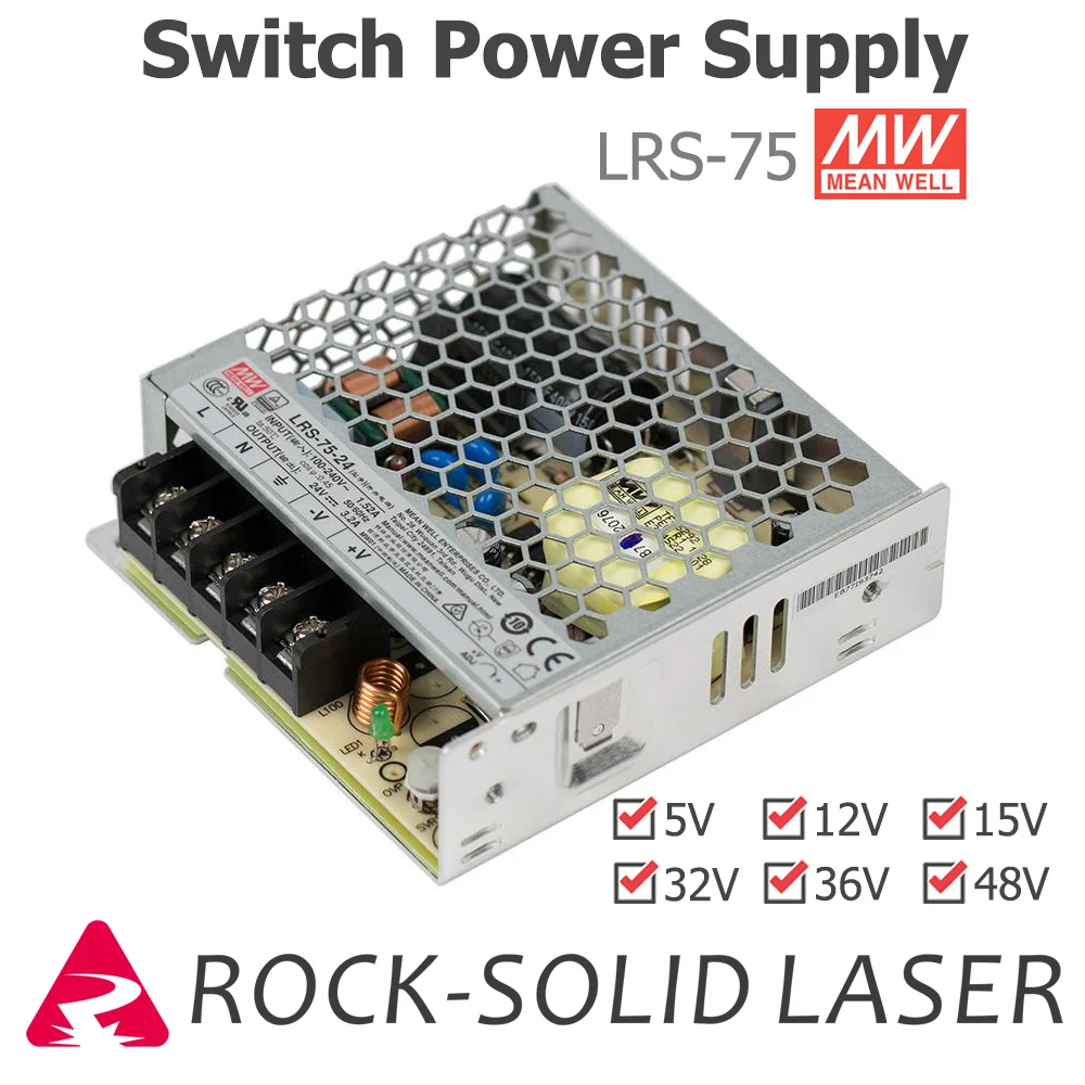 Meanwell LRS-75 импульсный источник питания переключатель питания 5 в 12 В 15 в 24 в 36 в 48 в 75 Вт продукт