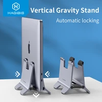 hagibis vertical laptop stand desktop gravity holder aluminum notebook dock space saving for macbooksurfacehpdellchrome book