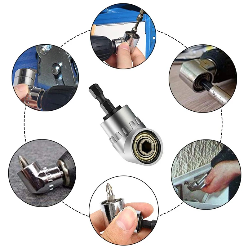 

105 Degree Right Angle Screwdriver Set Hex Bit Socket Adapter Black Extension Drill Bit Set new high quality