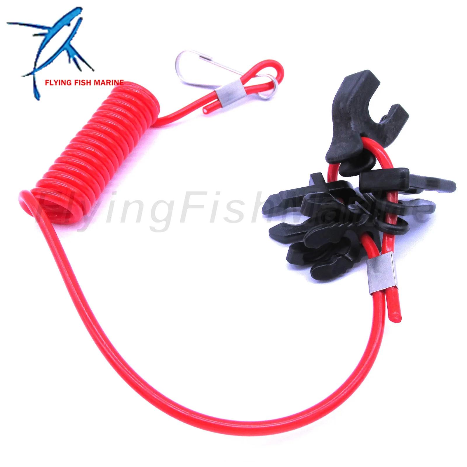 Universal Safety Lanyard Stop Kill Switch Cord for Yamaha Johnson OMC Honda Suzuki Tohatsu Outboard Engine 7 keys 60&quot long | Автомобили