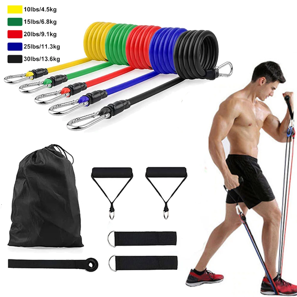 11 шт. эластичные ленты из латекса для фитнеса | Спорт и развлечения