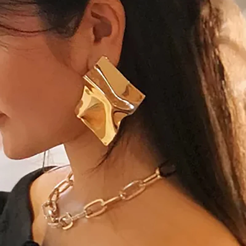 

Женские квадратные серьги-подвески FAMSHIN, минималистичные квадратные серьги в стиле ретро