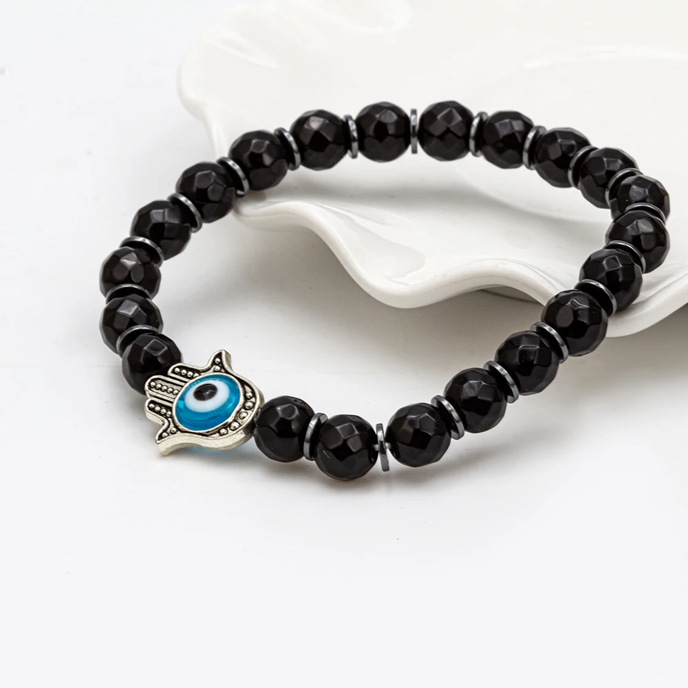 MEIBEADS 1 шт. Бусы из гранёных камней браслет Хамса рука сглаза кристалл для женщин