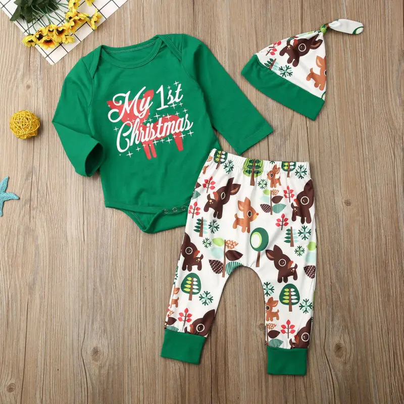 Для новорожденных для маленьких мальчиков девочки дети Рождественская Печать