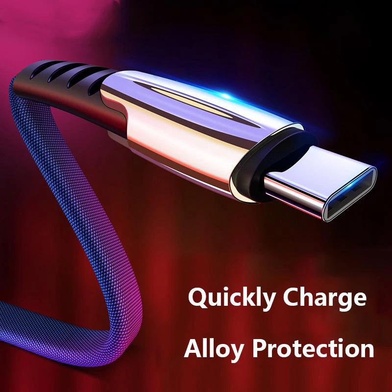 5A Alloy Braided Type-c Micro USB Data Fast Charge Cable For Huawei P8 P9 P10 P20 P30 Mate 20 30 Pro Lite HTC U11 U12 Plus Wires | Мобильные