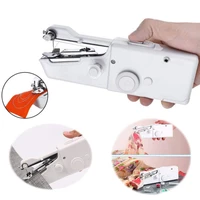 mini portable hand sewing machine quick easy stitch sew needlework cordless clothes fabrics household electrical sewing machine
