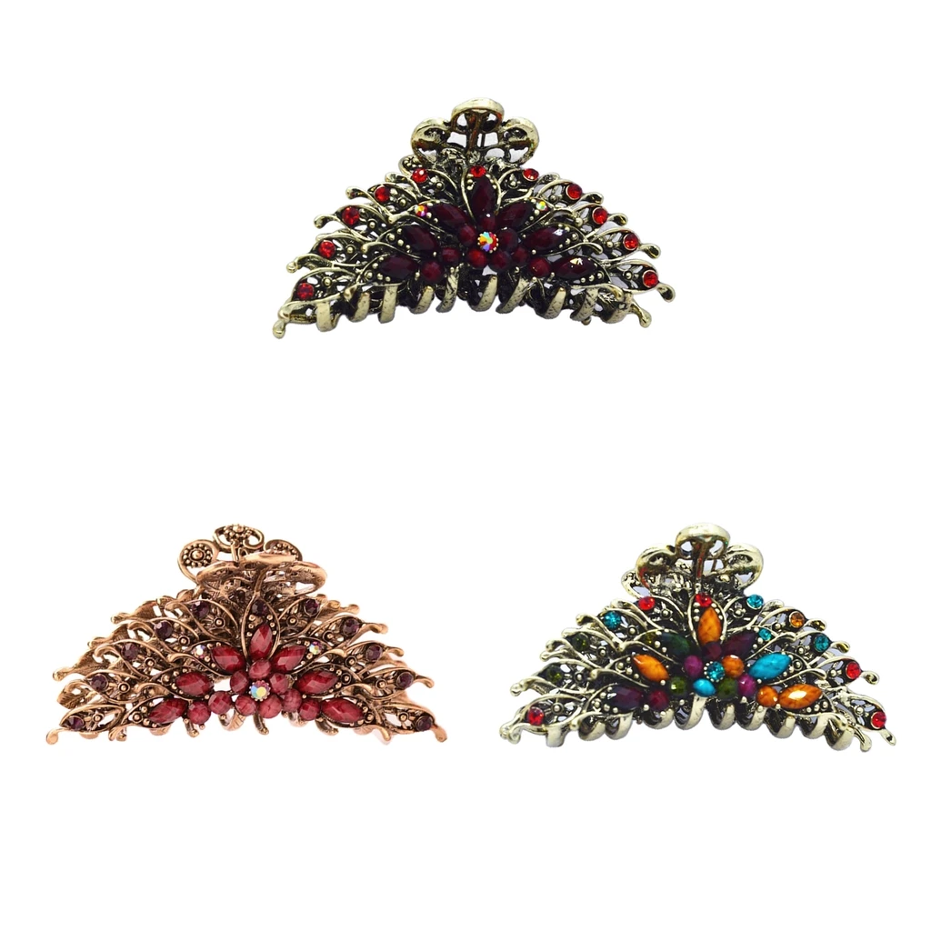 

Large Retro Style Chic Hair Claw Clamp Pins Flowers Hair Clip Hair Updo Grip