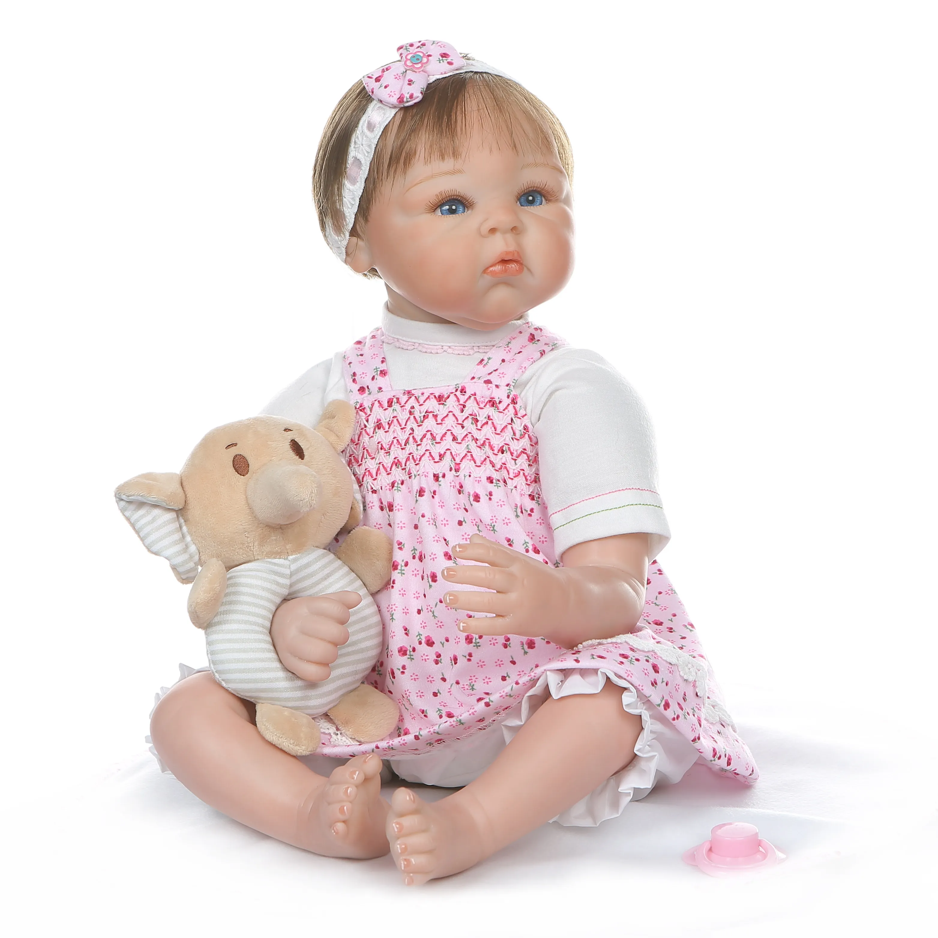 

NPK 55CM bebe reborn doll alive real baby soft silicone newborn girl dolls toys for children gift boneca reborn
