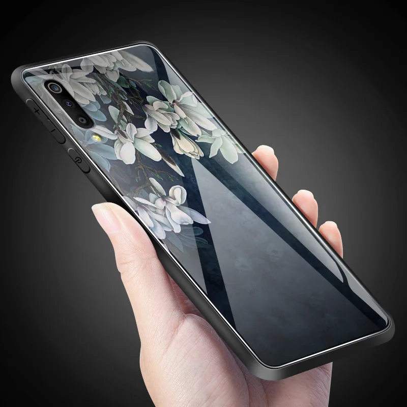 Для samsung Galaxy A40 A10 A20 A30 A50 A8S A6S A70 A80 A90 закаленное Стекло чехол J4Plus M10 M20 M30 Note9 роскошный защитный чехол