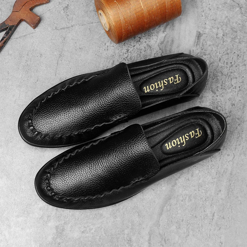 

Men Casual Flat Shoes Causal Shoes For Men Casual Fashion Leather Man Zapatos Casuales Para Hombre Shoe Black Men's Sneakers