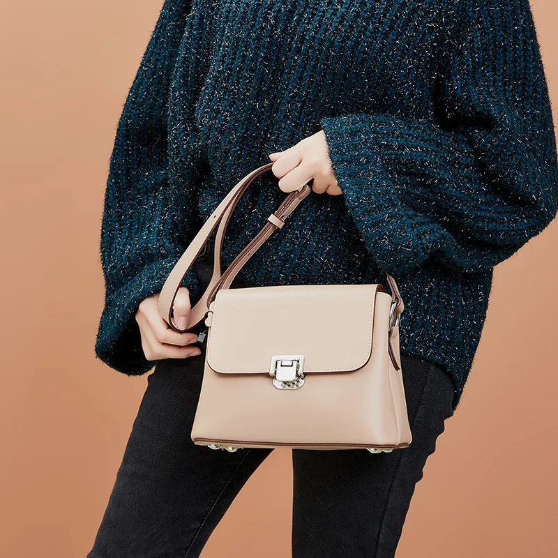 

100% Leather Large Capacity 2022 New Fashion Hand-held Cowhide Ladies Wide Shoulder Messenger Bag Luxury Brand Handbags Cc Gg