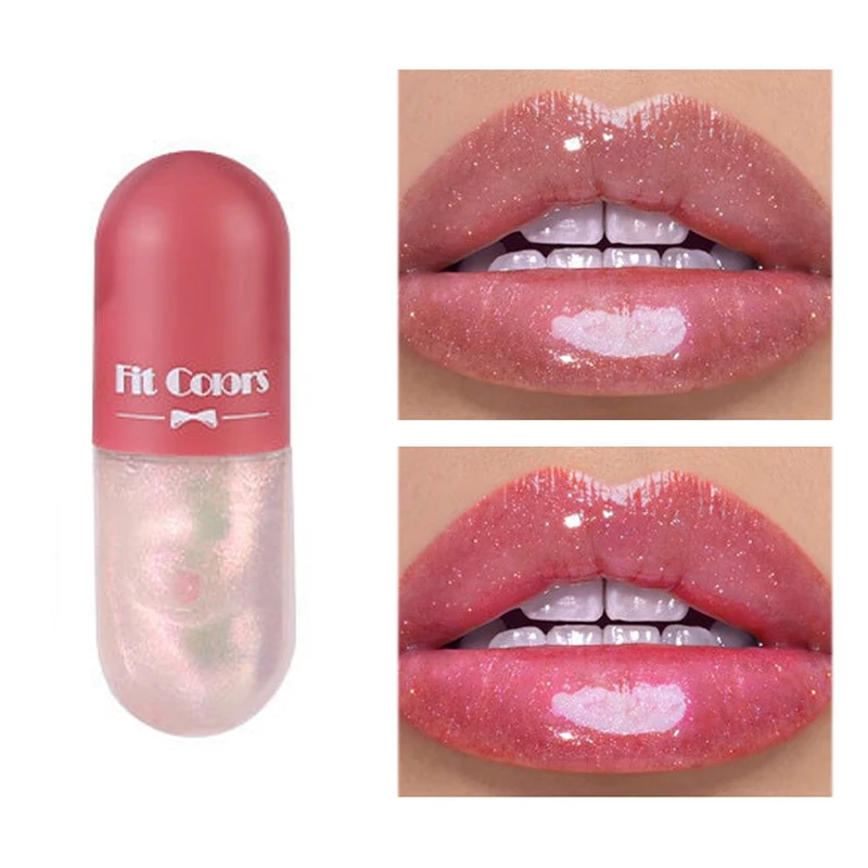 Capsule Crystal Jelly Lip Gloss Plumper Oil Shiny Clear Liquid Lipsticks Moisturizing Women Makeup L