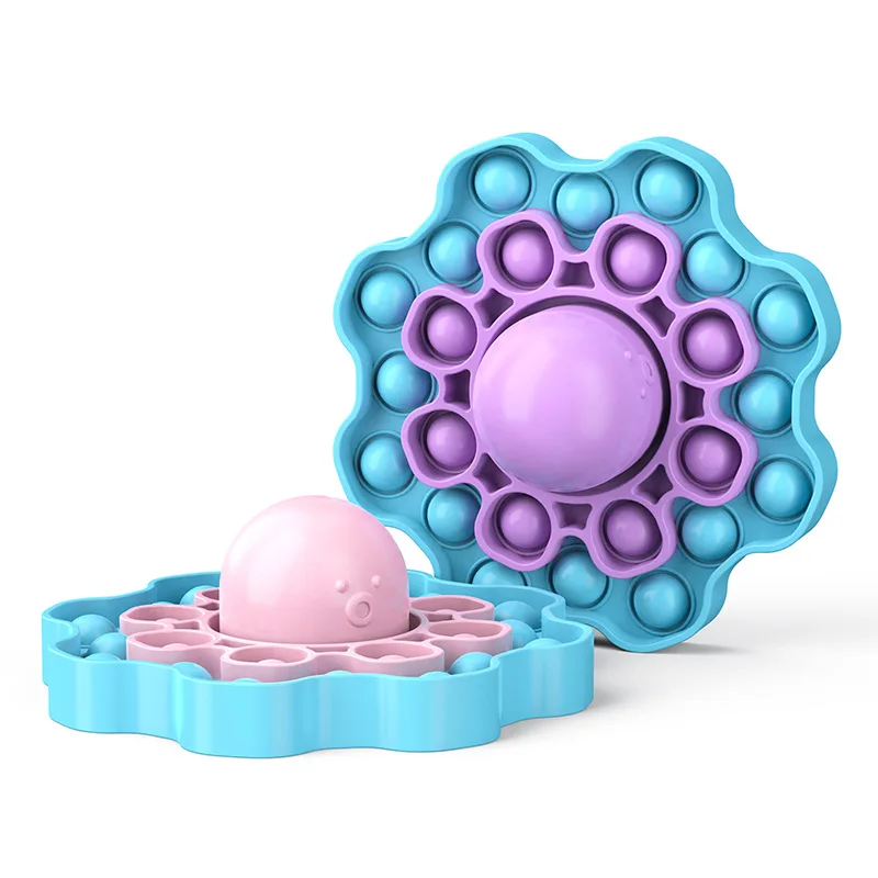 

POP IT Pioneer Anti-rodent Double-sided Octopus Decompression Double-sided Toy Silicone Octopus Keychain Bubble Music