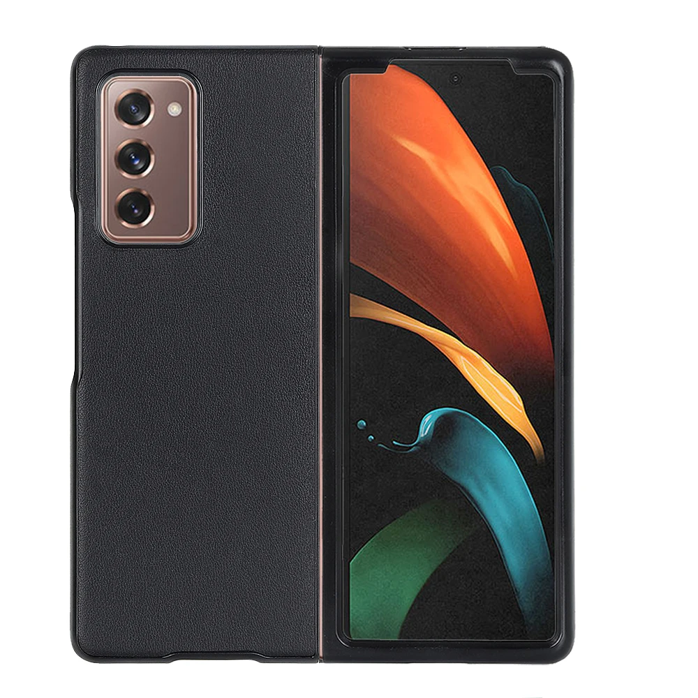 

Crocodile leather phone case Cover For Samsung Galaxy Z Fold2 5G Sheepskin Foldable leather Back Case Shockproof