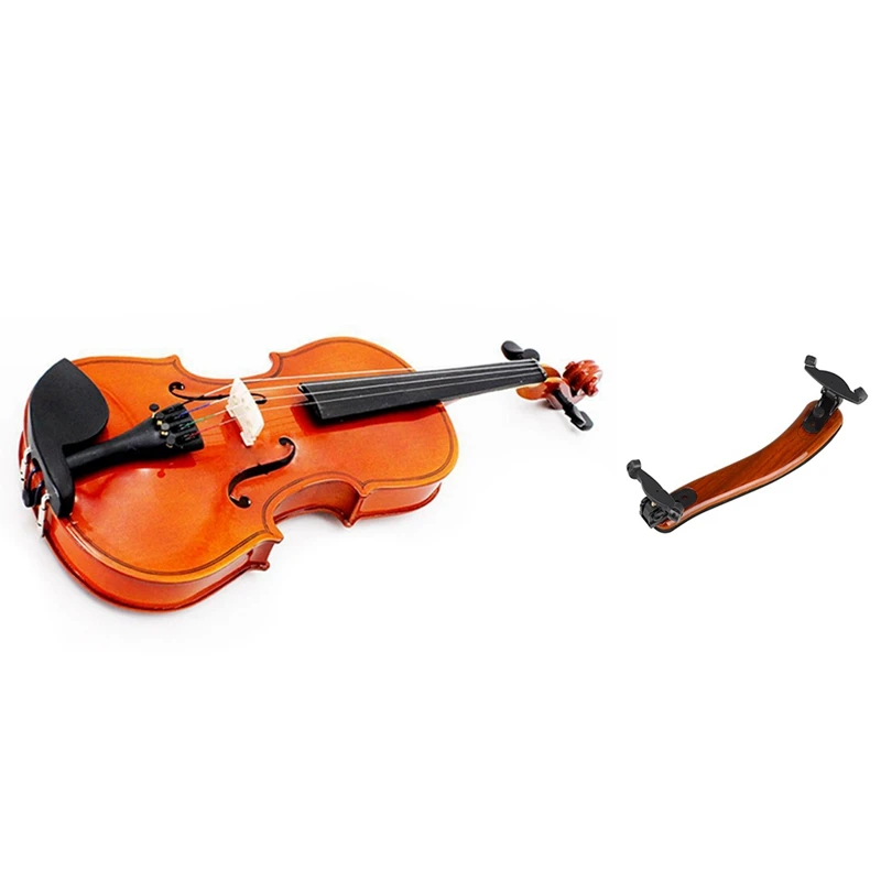 

2 Pcs Violin Accessories: 1 Pcs Size 1/2 Natural Violin Basswood Steel String Arbor Bow & 1 Pcs Violin Shoulder Rest