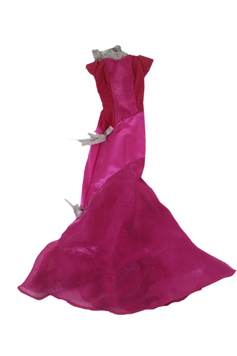 

Pink Long Dress Outfit Suit Sets for Barbie BJD FR SD Doll Clothes Role Play Accessories Toys for Girl
