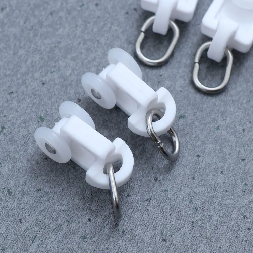 

50PCS Curtain Rolle Curtain Rail Accessories Mute Hook Track Pulley Hook Roller