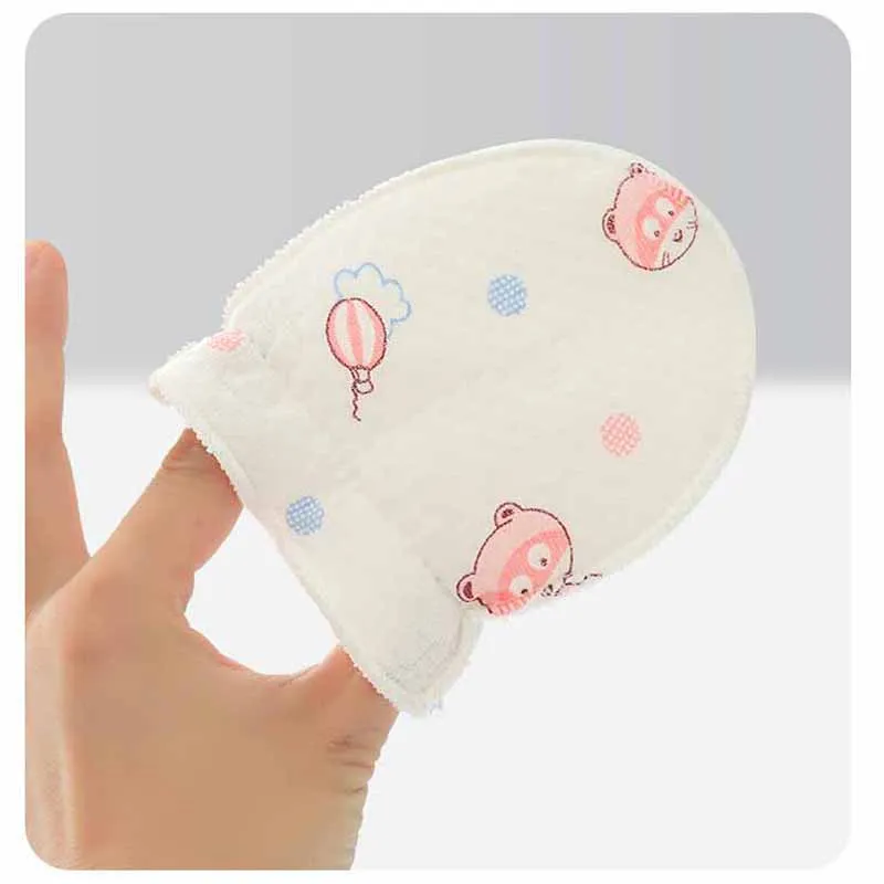 Перчатки из чистого хлопка для новорожденных теплые зимние рукавицы с