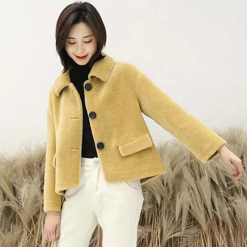 

Кашемировое пальто, женская зимняя одежда 2020, новое меховое цельнокроеное кашемировое короткое меховое пальто из гранул