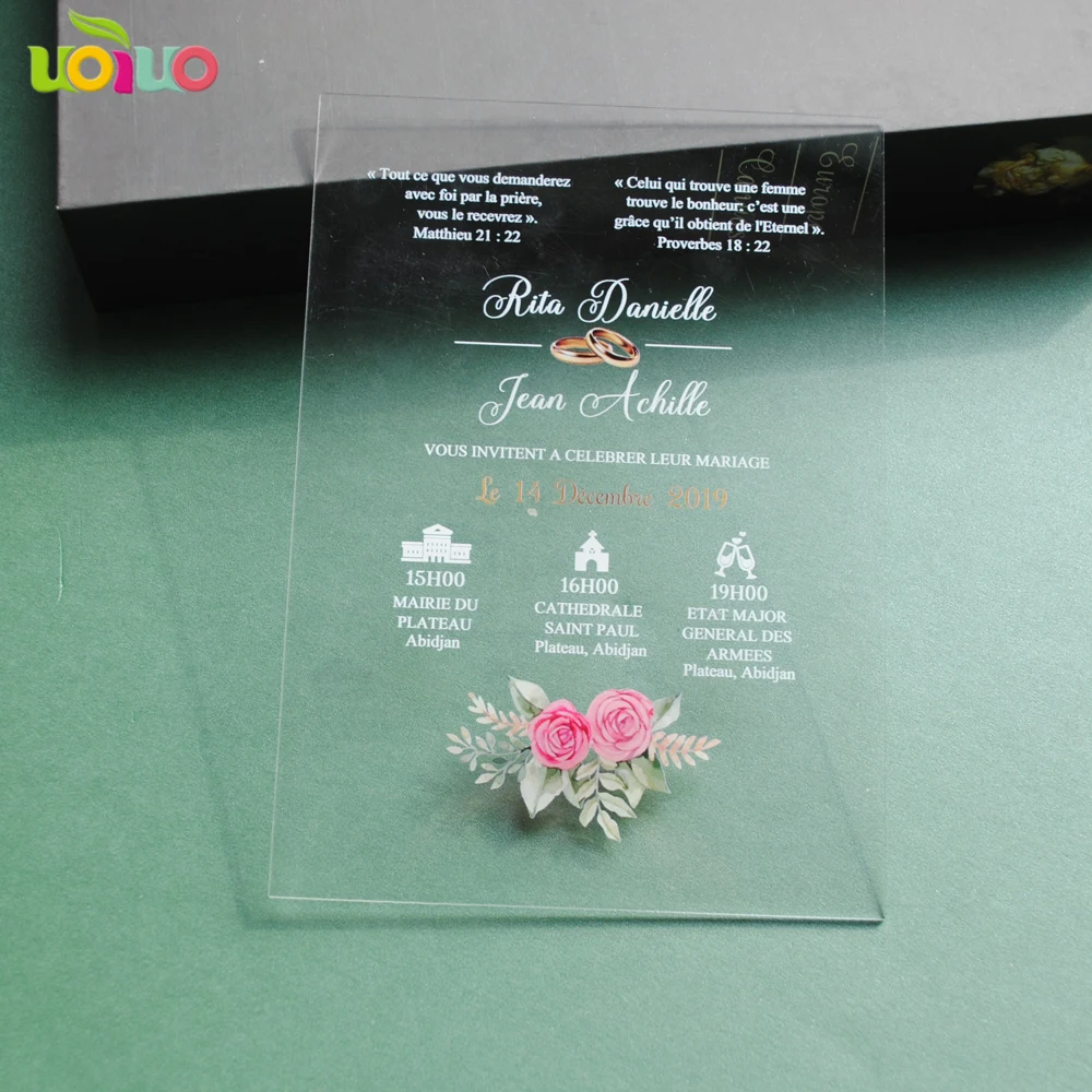 

Newest custom print flower lace fancy wedding invitations