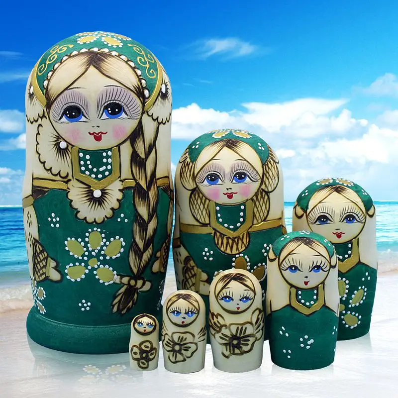 Деревянная русская подставка в 10/7 слоев кукла матрешка домашний декор украшения
