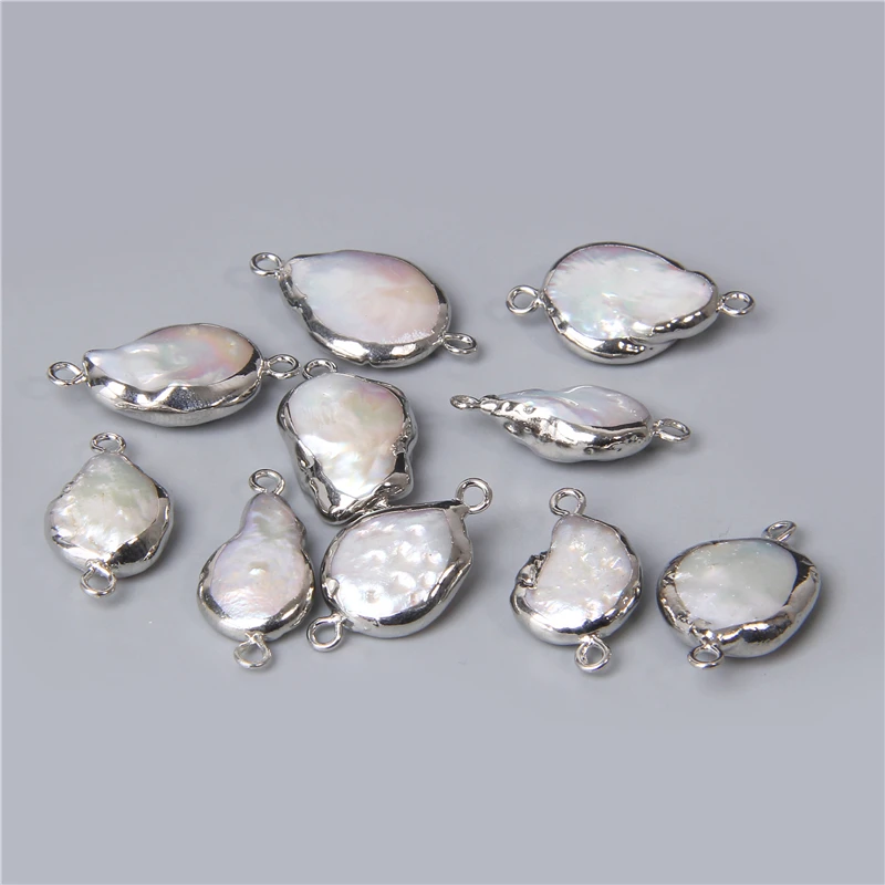 3 шт. подвеска из натурального круглого белого барочного жемчуга|Подвески| |