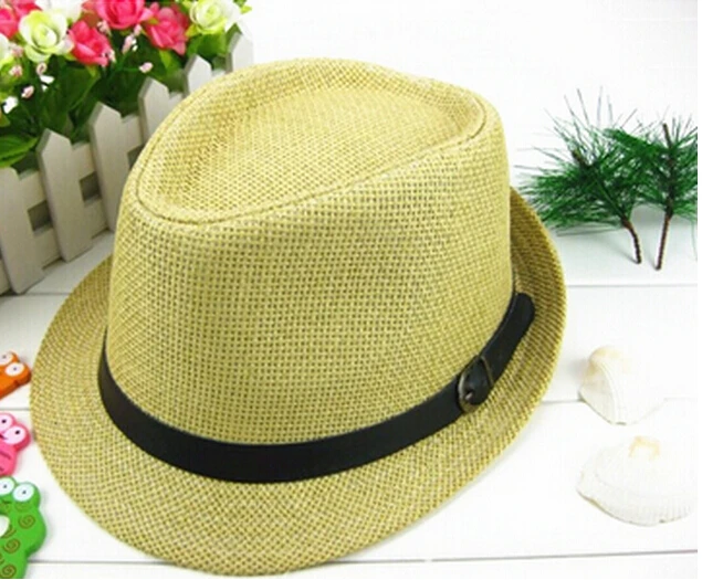 

Top Quality 1Pc Fashion Womens Mens Unisex Fedora Trilby Gangster Cap Summer Beach Sun Flax Jazz Hat Couples Lovers Hat NQ671946