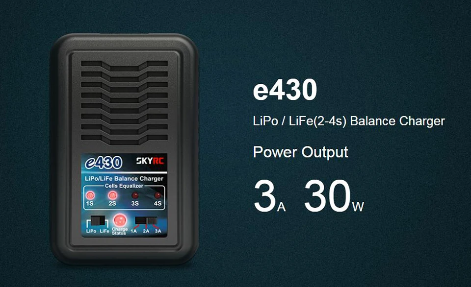 SKYRC e430 балансировочное зарядное устройство 100-240 В AC зарядное устройство 30 Вт 1-3A для 2 S-4 S LiPo аккумулятор для дрона RC Квадрокоптер RC Автомобильная лодка