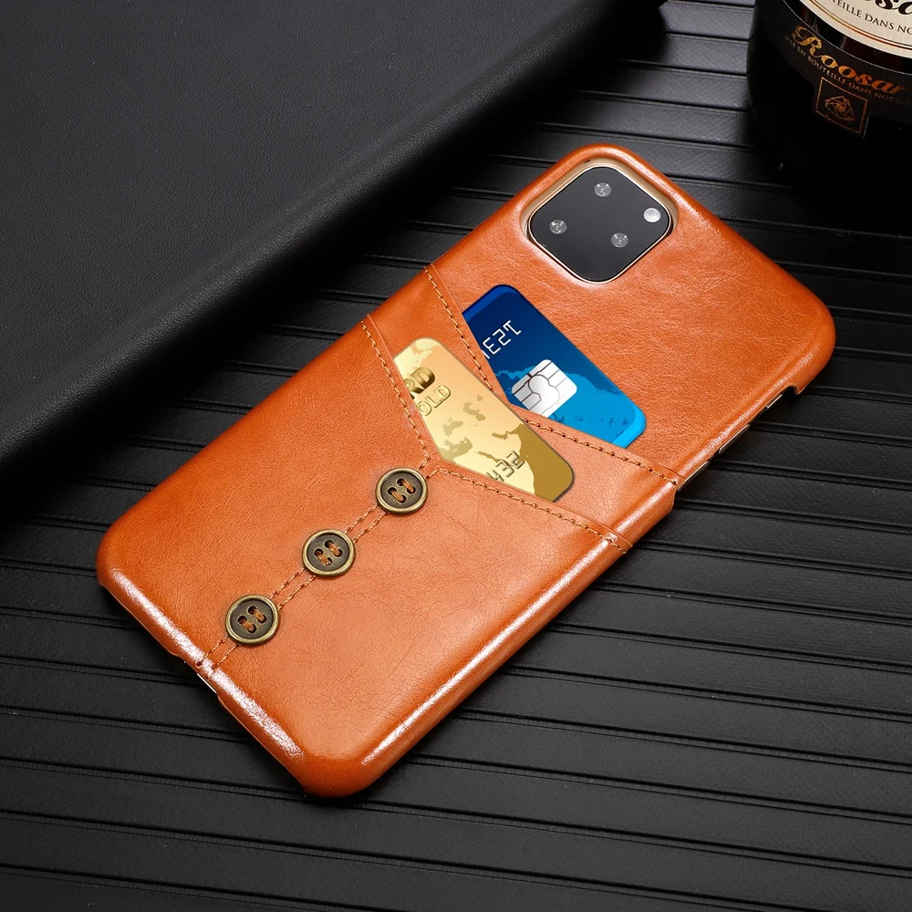 KEYSION Ретро чехол для телефона из искусственной кожи для iPhone 11 11 Pro 11 Pro Max чехол с карманом для карт задняя крышка для iPhone 11 Pro Max
