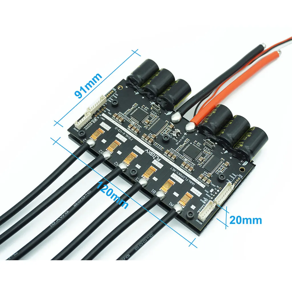 

Dual FSESC6.6 Plus based on VESC6 Electric Long Board Speed Controller 100A 12s Skateboard ESC FLIPSKY with Anti-spark Switch