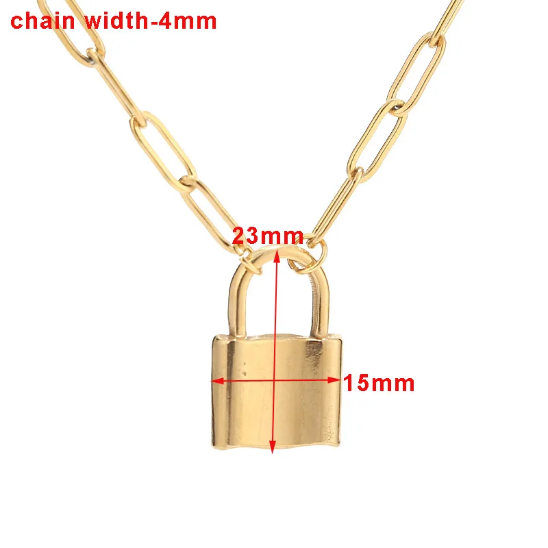 1 шт. Нержавеющая сталь панк замок Подвески Фирменная Новинка звено цепи рок в