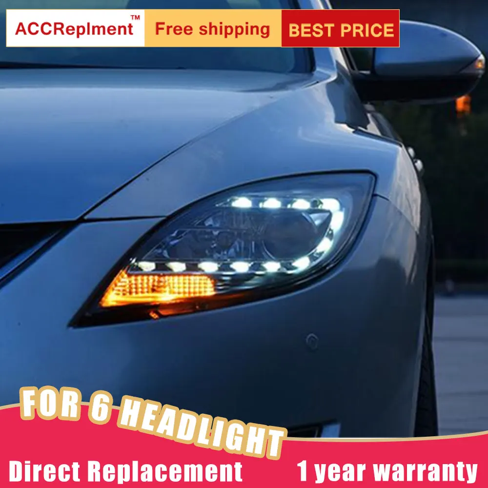 2 шт. светодиодный фары для Mazda 6 Atenza 2009 2013 Автомобильные ангельские глазки