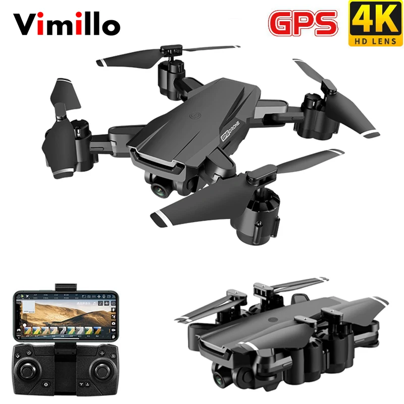 Vimillo GPS Дрон WI FI FPV 4K HD Профессиональный Камера для контроля уровня сахара в крови с
