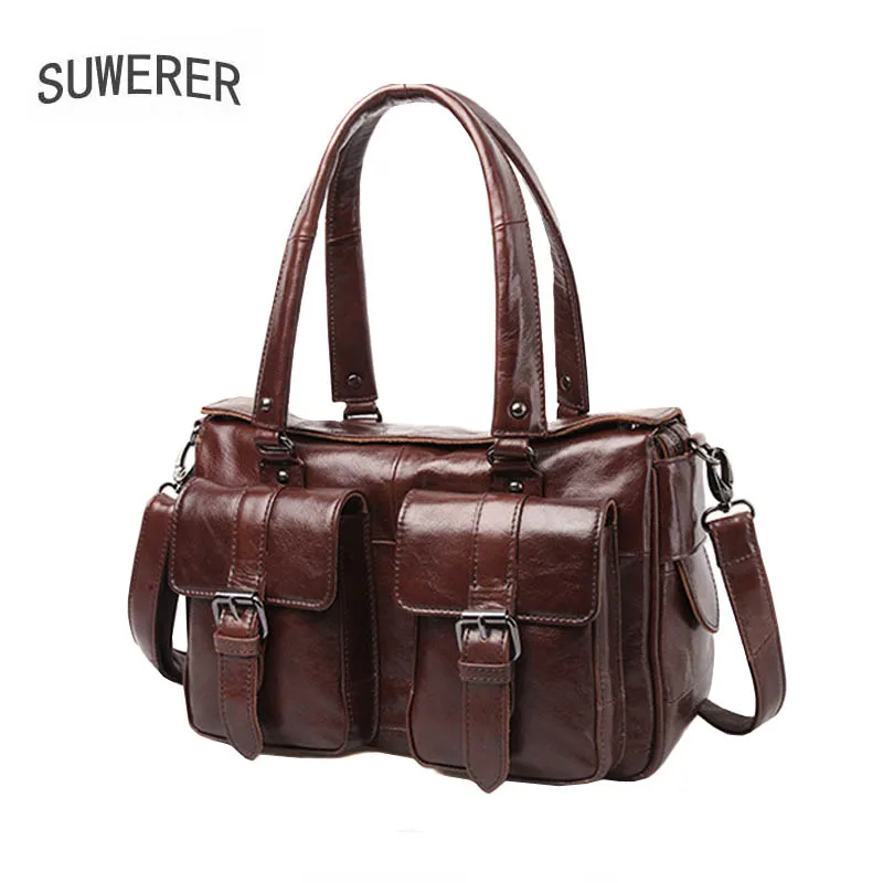 

Роскошные сумки для женщин, дизайнерские брендовые дамские сумочки из натуральной воловьей кожи, коричневые дамские чемоданчики на плечо