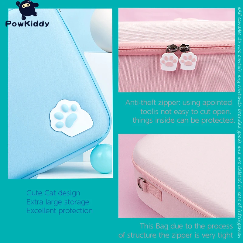 

POWKIDDY For Switch NS NX Shell Cat Claw Storage Bag Intention Switch EVA Shell Cover Box Console Accessories Locker