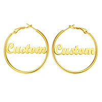 starlord custom name hoop earrings 40mm50mm70mm goldsilver color womengirlsmother gift pse30