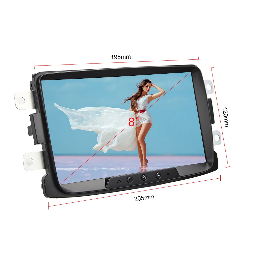 Автомагнитола AMPrime 2 Din 8 дюймов Android GPS Wi-Fi Mirrorlink для Renault Sandero Duste Logan Dokker