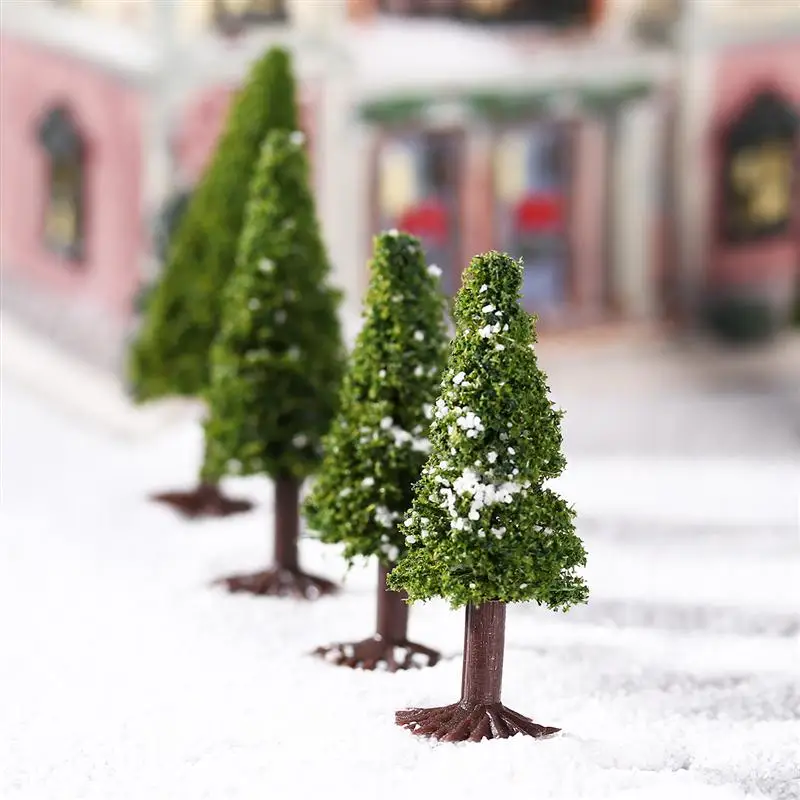 15pcs Green Scenery Landscape Model Cedar Trees Diorama Miniatures for Scenery Landscape image 2