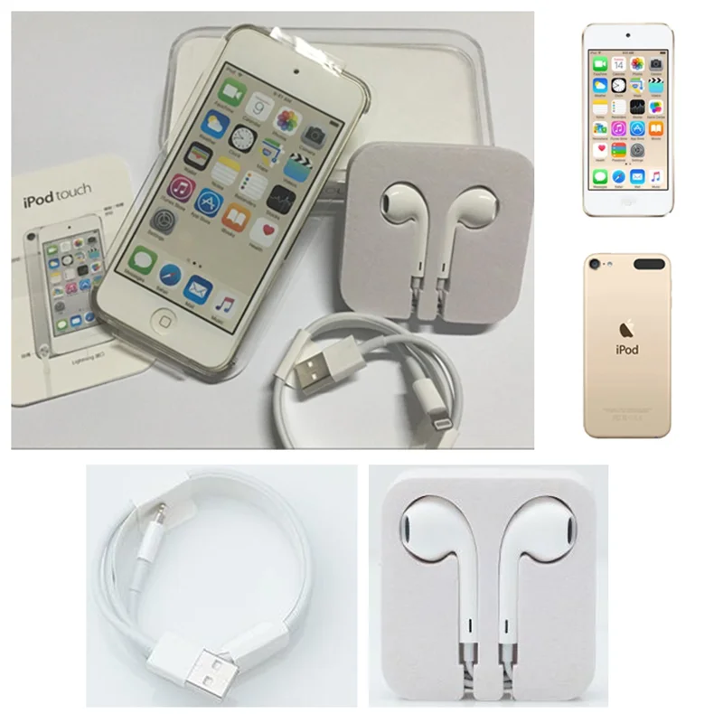 Beste Gebruikt Apple Ipod Touch 6 MP3/4 4.0 Inch Touch Screen Ingebouwde Luidsprekers 16/32/64/128 Gb Muziek Video Spelen Met Fm E-book