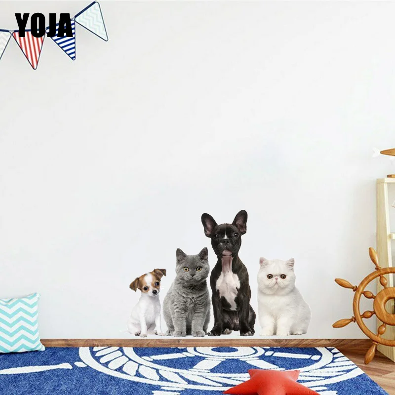 

YOJA 69.6×46CM A Group Of Cute Animals Funny Home Wall Decoration Living Room Decor Stickers 8WS0345