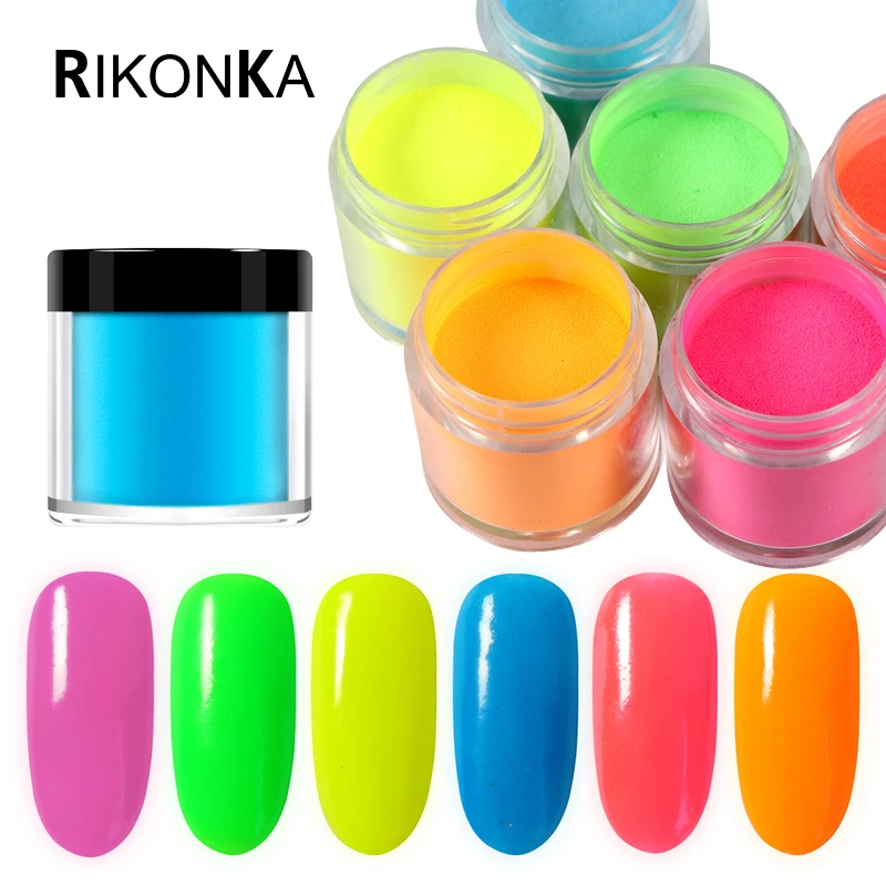 Подсветка в ночное Неон фосфор порошок для ногтей блестки ногти флуоресцентный