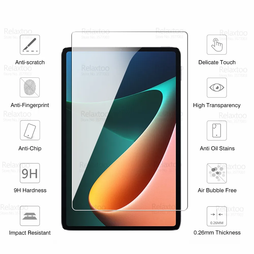 Стекло для Xiaomi Pad 5 Pro полное покрытие закаленное стекло Xiomi Mi Pad5 5Pro Pad5Pro 11 дюймов